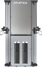 ATLETICA Monolit | Wandzugstation | Duale Kabelzugstation | Nur 21cm Gerätetiefe | Passt in jeden Raum 2x60kg Gewichtsblöcke
