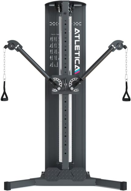 ATLETICA Kronika | Duale Kabelzugstation | Cable Pull Station | 90kg Gewichtsblock | Grenzenlose Einstellmöglichkeiten | Maximale Bewegungsfreiheit