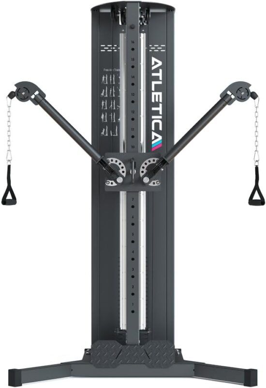 ATLETICA Kronika | Duale Kabelzugstation | Cable Pull Station | 90kg Gewichtsblock | Grenzenlose Einstellmöglichkeiten | Maximale Bewegungsfreiheit