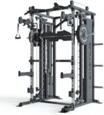 ATLETICA Fortress Multipresse Set | Target | Kraftstation mit B6 Hantelbank, Jammer Arms, Smith Machine & 360° Cable Cross | Kabelzug mit 180kg Steckgewichten