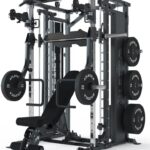 ATLETICA Fortress Multipresse Set | Target | Kraftstation mit B6 Hantelbank, Jammer Arms, Smith Machine & 360° Cable Cross | Kabelzug mit 180kg Steckgewichten