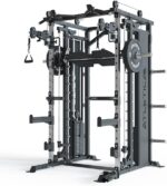 ATLETICA Fortress Multipresse Set | Target | Kraftstation mit B6 Hantelbank, Jammer Arms, Smith Machine & 360° Cable Cross | Kabelzug mit 180kg Steckgewichten