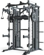 ATLETICA Fortress Multipresse Set | Target | Kraftstation mit B6 Hantelbank, Jammer Arms, Smith Machine & 360° Cable Cross | Kabelzug mit 180kg Steckgewichten
