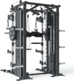 ATLETICA Fortress Multipresse Set | Target | Kraftstation mit B6 Hantelbank, Jammer Arms, Smith Machine & 360° Cable Cross | Kabelzug mit 180kg Steckgewichten