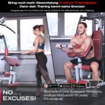 Sportstech Kraftstation HGX100/HGX300 Multifunktions-Homegym – über 45 Übungen Ganzkörper, Latzugturm, Kabelturm, Butterfly, Bankdrücken & Beinstrecker, bis 80 kg Gewichtsblock, für Zuhause