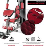Sportstech Kraftstation HGX100/HGX300 Multifunktions-Homegym – über 45 Übungen Ganzkörper, Latzugturm, Kabelturm, Butterfly, Bankdrücken & Beinstrecker, bis 80 kg Gewichtsblock, für Zuhause