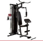 HAMMER Kraftstation Ferrum TX2 - Butterfly Trainer mit Kabelzug, mit Latzugstange, Beinpresse für Zuhause, Bizeps & Trizeps Trainingsgerät, über 45 Übungen für Bauch, Rücken & Co, 150 x 120 x 198 cm