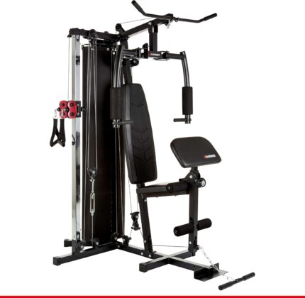 HAMMER Kraftstation Ferrum TX2 - Butterfly Trainer mit Kabelzug, mit Latzugstange, Beinpresse für Zuhause, Bizeps & Trizeps Trainingsgerät, über 45 Übungen für Bauch, Rücken & Co, 150 x 120 x 198 cm