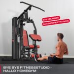 Sportstech Kraftstation für Zuhause HGX150/HGX200, Multifunktions-Homegym mit Latzug, Butterfly, Stepper & Powertower, Fitnessstation, 70kg Trainingsgewicht für Ganzkörpertraining & Muskelaufbau