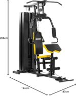 Dione HG3 - Fitnessstation - Multi-Gym - Krafstation - Mit 45 kg Gewichte - Erweiterbar auf 100 kg - Homegym