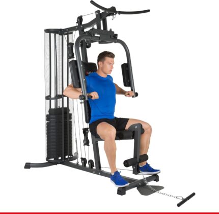 HAMMER Ultra Kraftstation, schwarz, 167 x 105 x 200 cm - Fitnessgeräte für Zuhause, Krafttraining, Fitnessstation, Home Gym