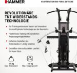 Hammer Kraftstation Bio Force Extreme Sixpack Plus - Ganzkörpertrainer mit über 100 Übungen mit 125 kg Gesamtwiderstand, Fitnessstation, Tablethalter, Ganzkörpertrainer