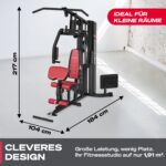 Sportstech Kraftstation für Zuhause HGX150/HGX200, Multifunktions-Homegym mit Latzug, Butterfly, Stepper & Powertower, Fitnessstation, 70kg Trainingsgewicht für Ganzkörpertraining & Muskelaufbau