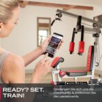 Sportstech Kraftstation HGX100/HGX300 Multifunktions-Homegym – über 45 Übungen Ganzkörper, Latzugturm, Kabelturm, Butterfly, Bankdrücken & Beinstrecker, bis 80 kg Gewichtsblock, für Zuhause