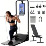 Speediance Smart Home Gym System, Gym Monster Multifunktionale Smith Maschine Home Gym Power Cage, Tragbare Kabelmaschine für Home Workout, Ganzkörper-Krafttraining Fitness