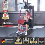 Sportstech Kraftstation HGX100/HGX300 Multifunktions-Homegym – über 45 Übungen Ganzkörper, Latzugturm, Kabelturm, Butterfly, Bankdrücken & Beinstrecker, bis 80 kg Gewichtsblock, für Zuhause