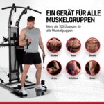 Hammer Kraftstation Bio Force Extreme Sixpack Plus - Ganzkörpertrainer mit über 100 Übungen mit 125 kg Gesamtwiderstand, Fitnessstation, Tablethalter, Ganzkörpertrainer