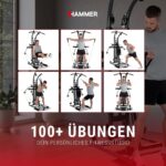 Hammer Kraftstation Bio Force Extreme Sixpack Plus - Ganzkörpertrainer mit über 100 Übungen mit 125 kg Gesamtwiderstand, Fitnessstation, Tablethalter, Ganzkörpertrainer
