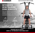 Hammer Kraftstation Bio Force Extreme Sixpack Plus - Ganzkörpertrainer mit über 100 Übungen mit 125 kg Gesamtwiderstand, Fitnessstation, Tablethalter, Ganzkörpertrainer