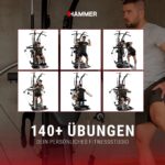 HAMMER Kraftstation BioForce Extreme Pro, Fitnessstation für zu Hause, mit TNT-Widerstandstechnologie, Fitness-Tower mit 125 kg Zuggewicht, über 140 Übungen