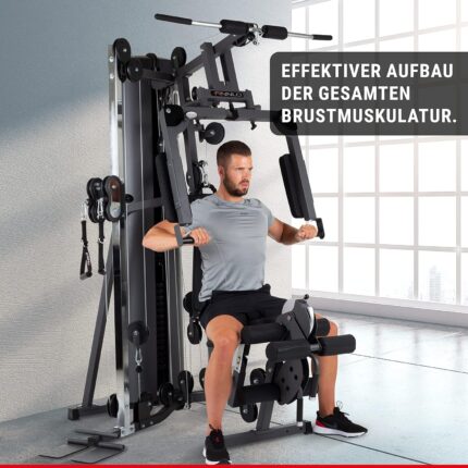 HAMMER Finnlo Kraftstation Autark 2200, Multigym, inkl. Zubehör, Fitnessstation für Zuhause, über 30 Übungen Trainingsstation Kraftstation für Zuhause