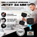 BRAINGAIN Verstellbare Kurzhantel Set 23,5kg / 32,5kg – Jetzt mit 34mm Gen 4-Griff – Gewichte in 1 Sek wechseln – Platzsparendes Homegym – Mehrere Gewichte in einem – Chrom/Schwarz