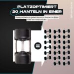 BRAINGAIN Verstellbare Kurzhantel Set 23,5kg / 32,5kg – Jetzt mit 34mm Gen 4-Griff – Gewichte in 1 Sek wechseln – Platzsparendes Homegym – Mehrere Gewichte in einem – Chrom/Schwarz