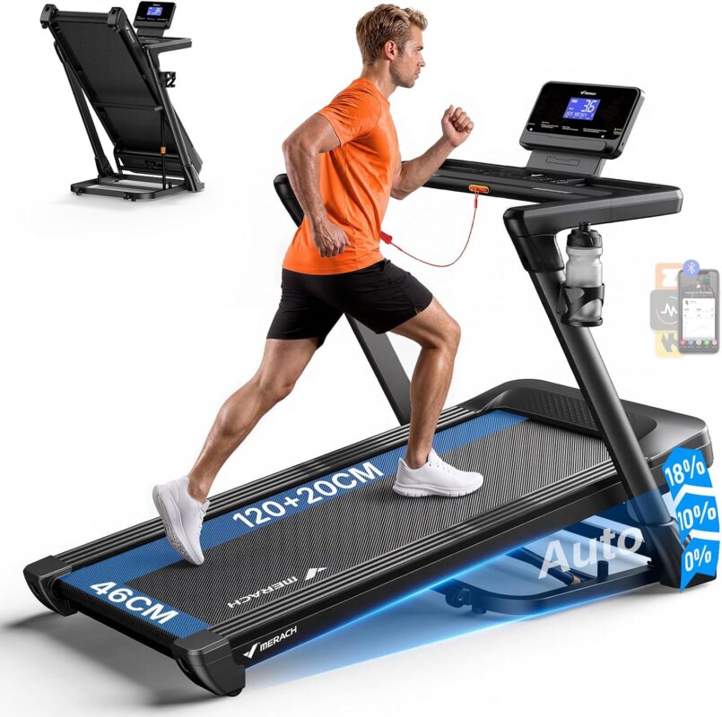 MERACH T31 Laufband Für Zuhause, 46 * 140CM/46 * 120CM Laufbereich