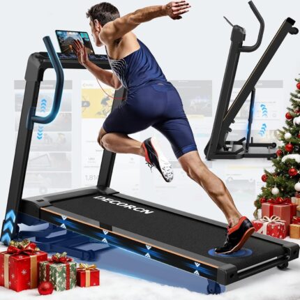 Laufband für Zuhause - 4,5 PS, bis 16 km/h. Profi Große Lauffläche Laufband Klappbar, 20 Neigungsstufen Leise Walking Pad mit Bluetooth, bis 150KG – Ideal für Marathon-Training