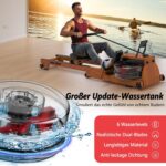 Wenoker Wasser Rudergerät für Zuhause aus FSC-Massiv-Eiche -180° Klappbares