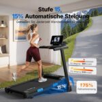 MERACH T12 Laufband für Zuhause, Auto Steigung,Robuster Rahmen,Stoßdämpfend