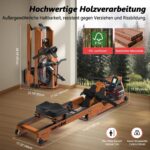 Wenoker Wasser Rudergerät für Zuhause aus FSC-Massiv-Eiche -180° Klappbares