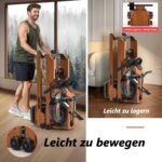 Wenoker Wasser Rudergerät für Zuhause aus FSC-Massiv-Eiche -180° Klappbares