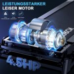 Laufband für Zuhause - 4,5 PS, bis 16 km/h. Profi Große Lauffläche Laufband Klappbar, 20 Neigungsstufen Leise Walking Pad mit Bluetooth, bis 150KG – Ideal für Marathon-Training