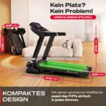 Sportstech, Laufband für Zuhause klappbar + 150 kg Nutzergewicht F37s
